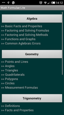 Math Formulae Lite