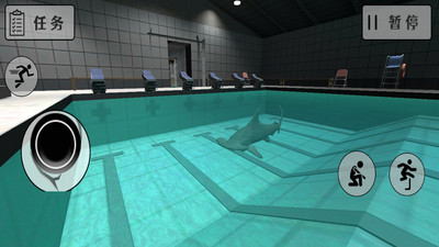 恐怖逃离冒险-泳池里的大鲨鱼