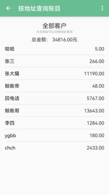 赊账记账