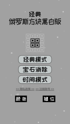 经典俄罗斯方块黑白版