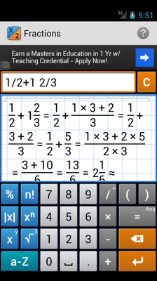 分数计算器Mathlab Fraction Calculator